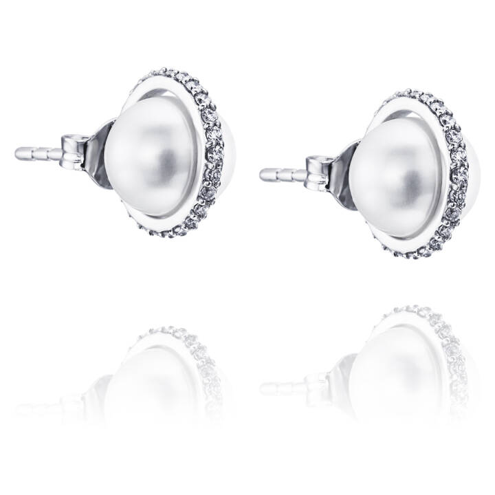 Day Pearl & Stars Boucle d'oreille Or blanc dans le groupe Boucles d'oreilles / Boucles d'oreilles en or blanc chez SCANDINAVIAN JEWELRY DESIGN (12-102-00592-0000)