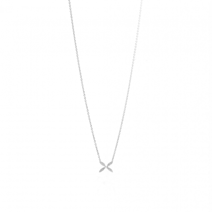 Sparkling ellipse mini Necklace Silver dans le groupe Collier chez SCANDINAVIAN JEWELRY DESIGN (s206)