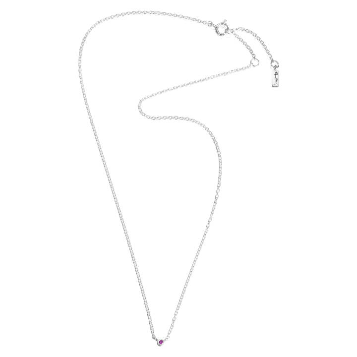 Micro Blink - Pink Sapphire Collier Argent 40-45 cm dans le groupe Collier / Collier en argent chez SCANDINAVIAN JEWELRY DESIGN (10-100-01898-4045)