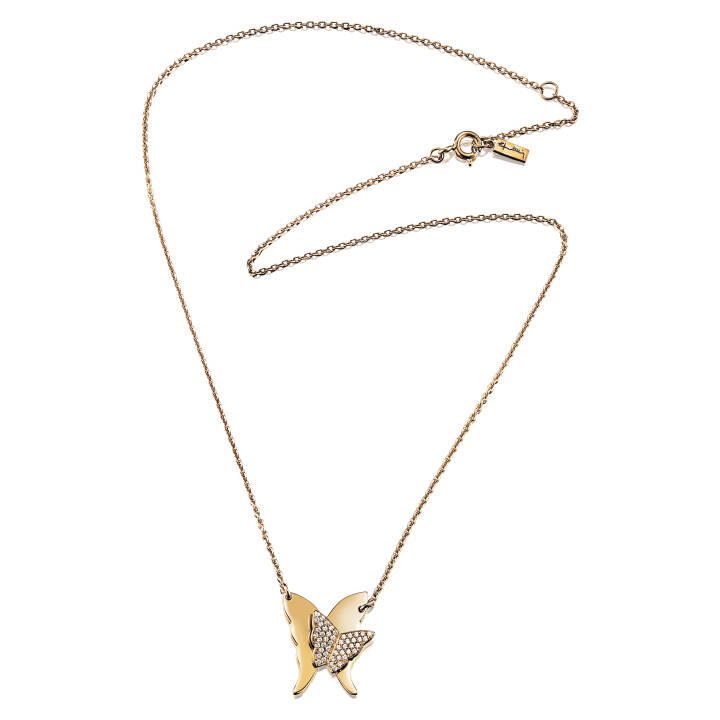 Miss Butterfly & Stars Collier Or dans le groupe Collier / Collier en or chez SCANDINAVIAN JEWELRY DESIGN (10-101-01016)