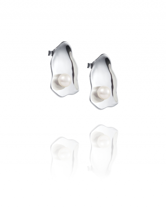Oyster Ear Argent dans le groupe Boucles d'oreilles / Boucles d'oreilles à perles chez SCANDINAVIAN JEWELRY DESIGN (12-100-02135-0000)