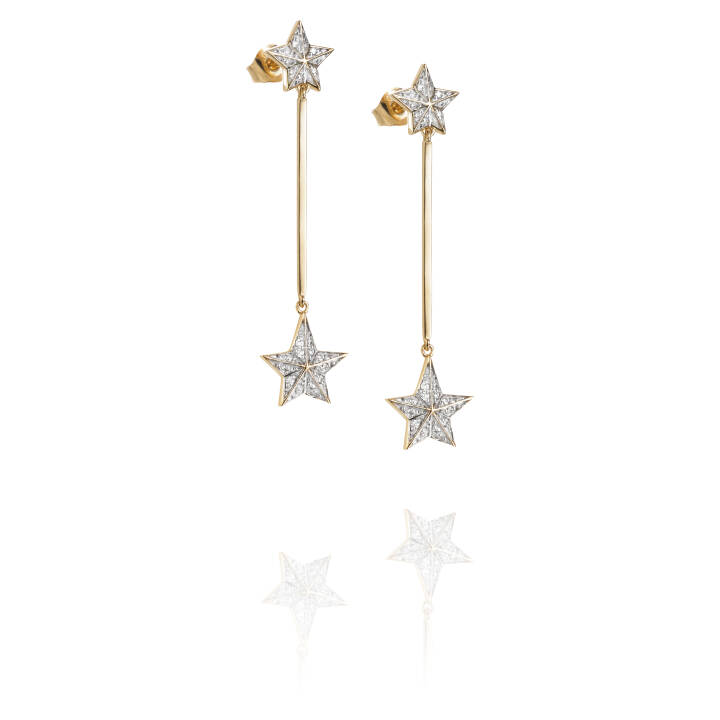 Reach The Star & Stars Boucle d'oreille Or dans le groupe Boucles d'oreilles / Boucles d’oreilles en diamant chez SCANDINAVIAN JEWELRY DESIGN (12-101-01408-0000)