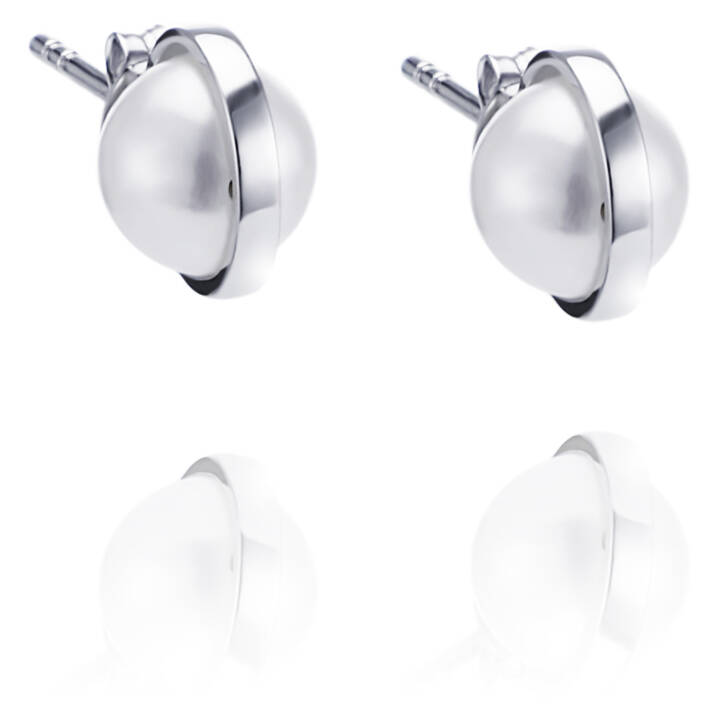 Day Pearl Boucle d'oreille Or blanc dans le groupe Boucles d'oreilles / Boucles d'oreilles à perles chez SCANDINAVIAN JEWELRY DESIGN (12-102-00591-0000)