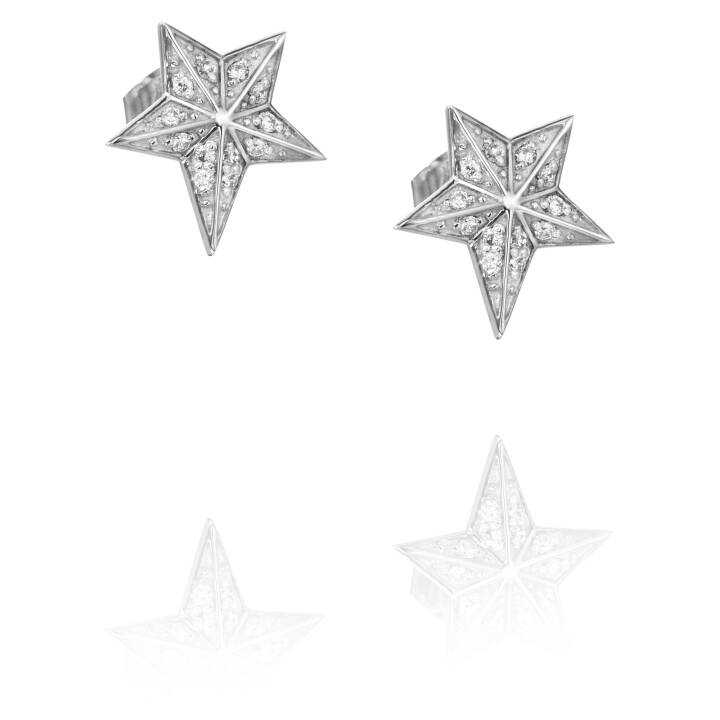 Catch A Falling Star & Stars Boucle d'oreille Or blanc dans le groupe Boucles d'oreilles / Boucles d’oreilles en diamant chez SCANDINAVIAN JEWELRY DESIGN (12-102-01406-0000)