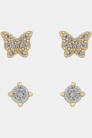 Vega ear set Gold clear dans le groupe Boucles d'oreilles / Boucles d'oreilles en or chez SCANDINAVIAN JEWELRY DESIGN (1313-6800-251)