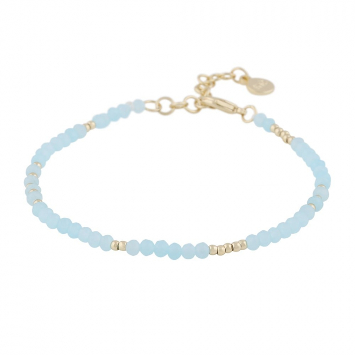 Harper brace Gold light blue dans le groupe Bracelet / Bracelet en or chez SCANDINAVIAN JEWELRY DESIGN (1314-3300-378)