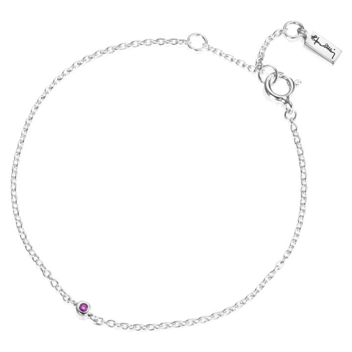 Micro Blink - Pink Sapphire Bracelet Argent 16-19 cm dans le groupe Bracelet / Bracelet en argent chez SCANDINAVIAN JEWELRY DESIGN (14-100-01894-1619)