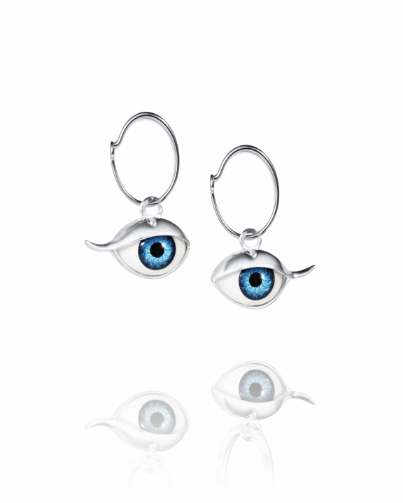 Eyes Eyes Baby Hoops Argent dans le groupe Boucles d'oreilles / Boucles d'oreilles en argent chez SCANDINAVIAN JEWELRY DESIGN (15-100-02152-0000)