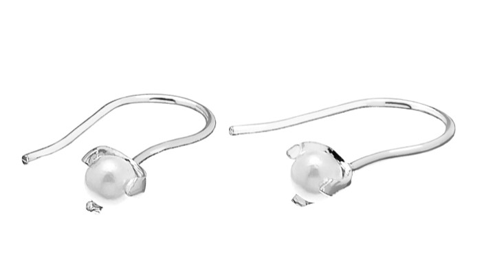 Pearl short Boucle d'oreille Argent dans le groupe Boucles d'oreilles / Boucles d'oreilles à perles chez SCANDINAVIAN JEWELRY DESIGN (1813471001)