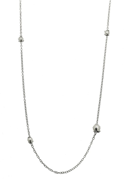 Pearl long chain Collier Argent 90+5 cm dans le groupe Collier / Collier en argent chez SCANDINAVIAN JEWELRY DESIGN (1814271001)