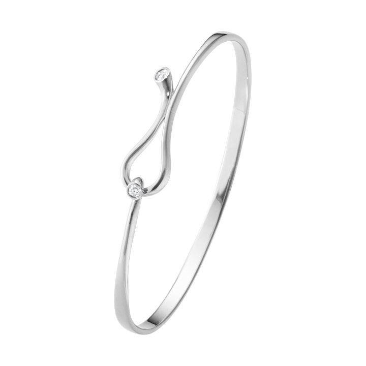 MAGIC BANGLE Bracelet Diamant 0.12 ct Or blanc dans le groupe Bracelet / Anneaux de bras chez SCANDINAVIAN JEWELRY DESIGN (20000129)