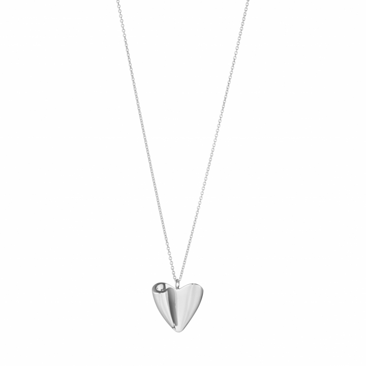 FOLDED HEART PENDANT Argent dans le groupe Boucles d'oreilles / Boucles d'oreilles en argent chez SCANDINAVIAN JEWELRY DESIGN (20001526)