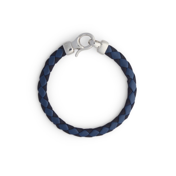 Bear braided brace blue dans le groupe Bracelet / Bracelet en argent chez SCANDINAVIAN JEWELRY DESIGN (2229377R)