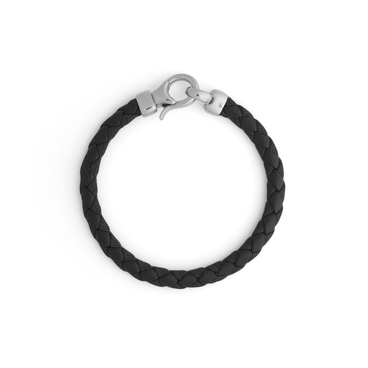 Bear braided brace black dans le groupe Bracelet / Bracelet en argent chez SCANDINAVIAN JEWELRY DESIGN (2229379R)