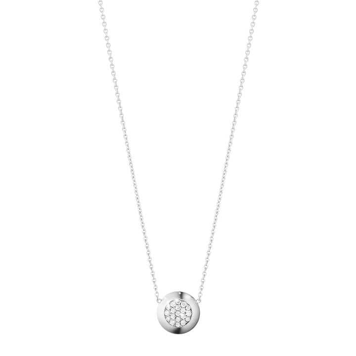 AURORA Pendentif Or blanc Diamant PAVÉ 0.13 ct dans le groupe Collier / Collier en diamant chez SCANDINAVIAN JEWELRY DESIGN (3517133)