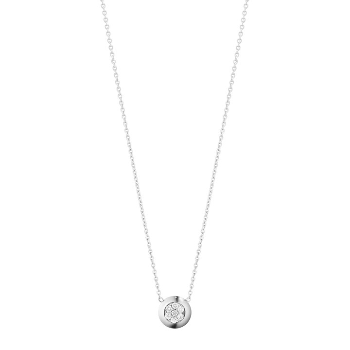 AURORA Pendentif Or blanc Diamant PAVÉ 0.10 ct CT dans le groupe Collier / Collier en diamant chez SCANDINAVIAN JEWELRY DESIGN (3517137)