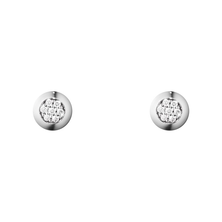 AURORA Boucle d'oreille Or blanc Diamant PAVÉ 0.05 ct dans le groupe Boucles d'oreilles / Boucles d’oreilles en diamant chez SCANDINAVIAN JEWELRY DESIGN (3518467)