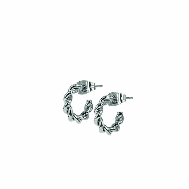 TWIST Mini Boucles d'oreilles Acier dans le groupe Boucles d'oreilles / Boucles d'oreilles en argent chez SCANDINAVIAN JEWELRY DESIGN (359105)