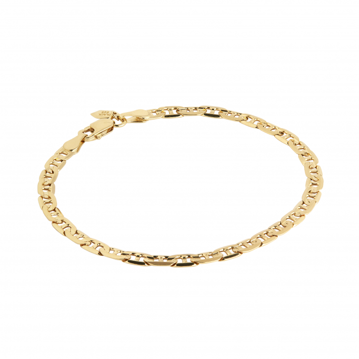Carlo Medium Bracelet Goldplated Silver (One) dans le groupe Bracelet / Bracelet en or chez SCANDINAVIAN JEWELRY DESIGN (400264YG)