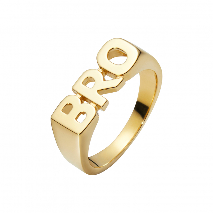 BRO Ring Goldplated Silver dans le groupe Bagues / Bagues en or chez SCANDINAVIAN JEWELRY DESIGN (500463YG)