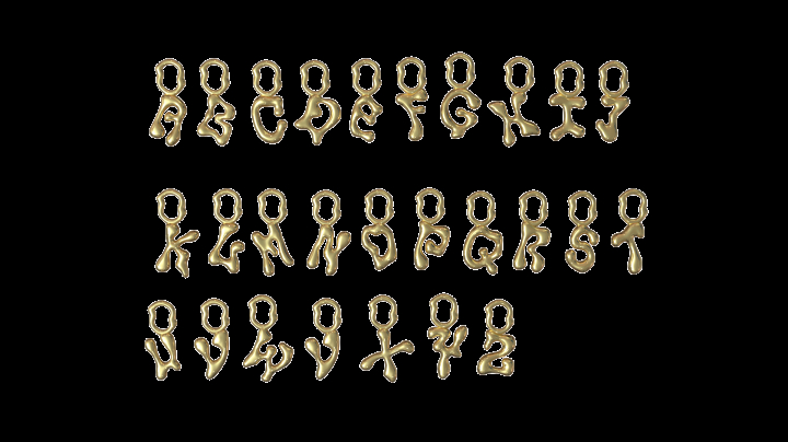 Fluent Letter Gold dans le groupe  chez SCANDINAVIAN JEWELRY DESIGN (700023YG)