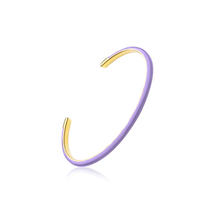 Enamel cuff purple (Or) dans le groupe Bracelet / Anneaux de bras chez SCANDINAVIAN JEWELRY DESIGN (B2205GEPU-OS)