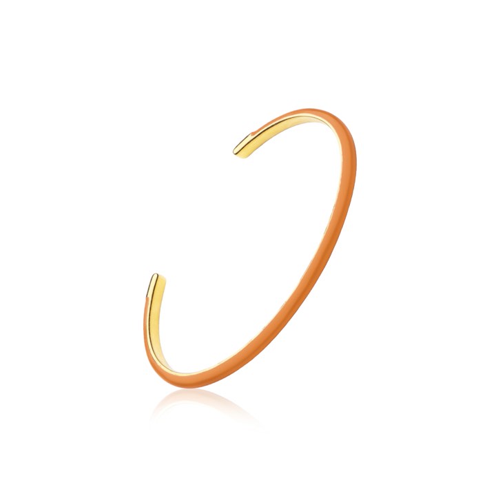 Enamel cuff orange (Or) dans le groupe Bracelet / Anneaux de bras chez SCANDINAVIAN JEWELRY DESIGN (B2205GPEO-OS)