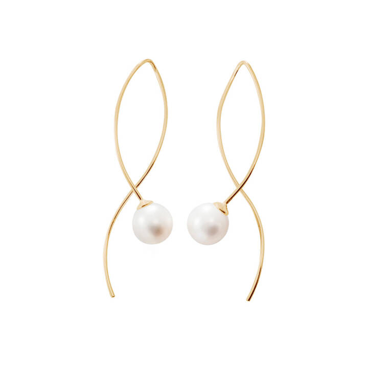 Le pearl d'oreille Or dans le groupe Boucles d'oreilles / Boucles d'oreilles à perles chez SCANDINAVIAN JEWELRY DESIGN (LPL-E2M000-G)