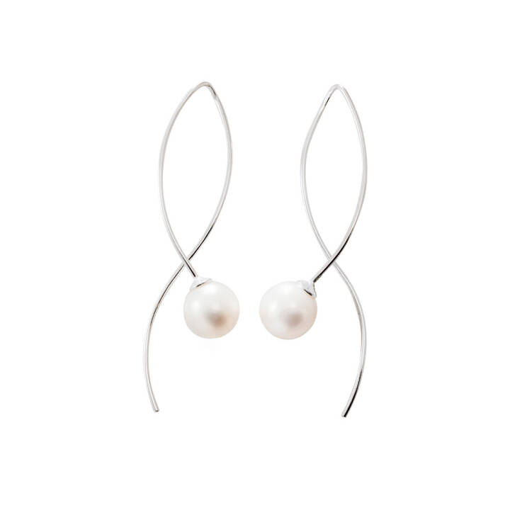 Le pearl d'oreille Argent dans le groupe Boucles d'oreilles / Boucles d'oreilles à perles chez SCANDINAVIAN JEWELRY DESIGN (LPL-E2M000-S)