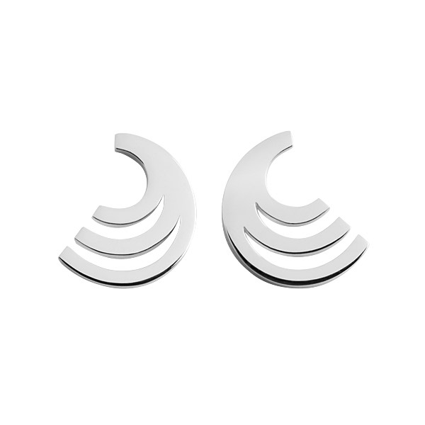 Offset Triple Boucle d'oreille Argent dans le groupe Boucles d'oreilles / Boucles d'oreilles en argent chez SCANDINAVIAN JEWELRY DESIGN (S232)