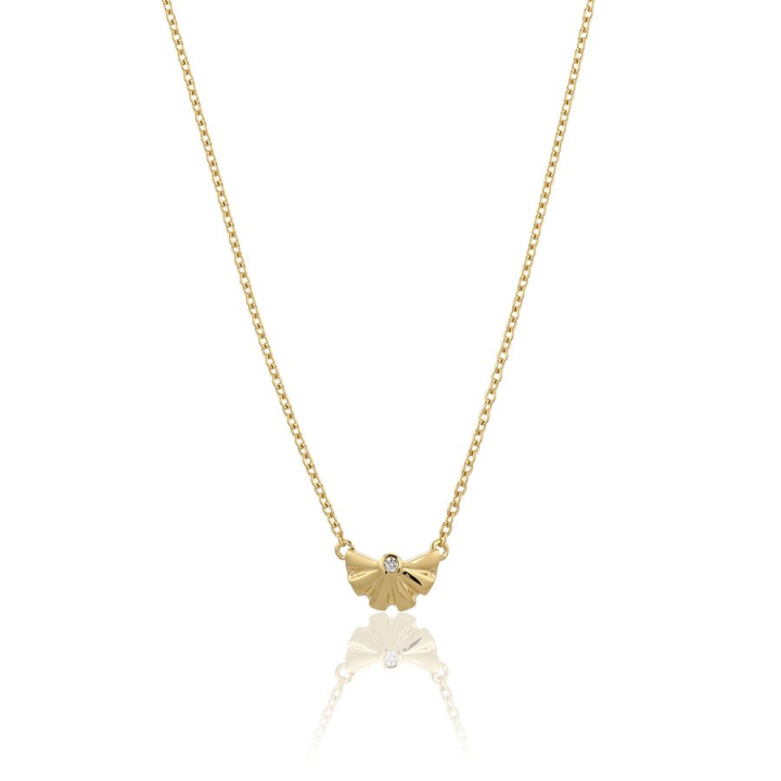 Sunfeather Necklace Gold dans le groupe Collier / Collier en or chez SCANDINAVIAN JEWELRY DESIGN (gp134)