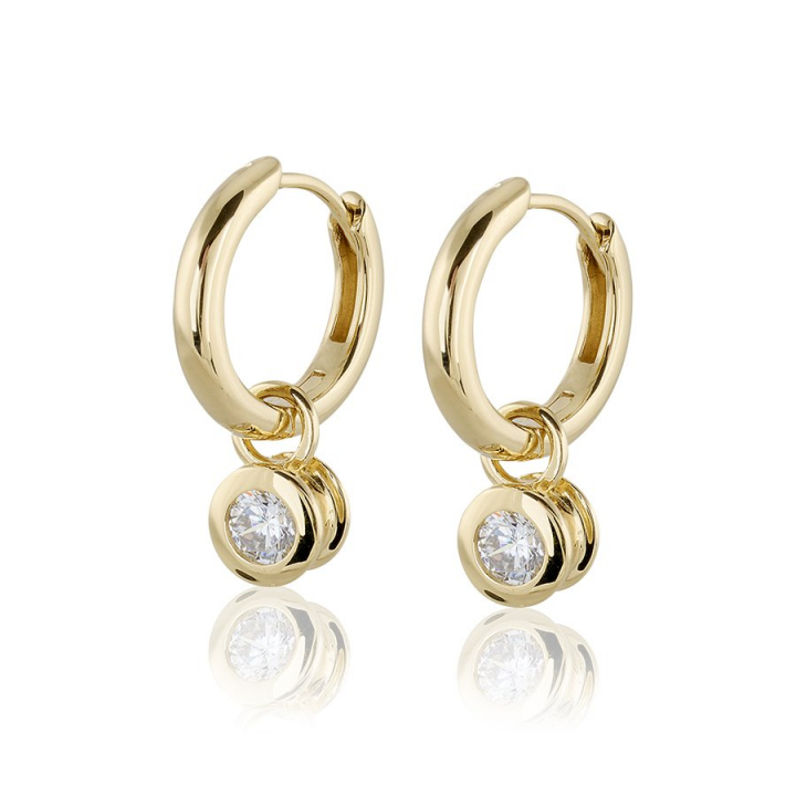 Älskad Earrings creol Gold dans le groupe Boucles d'oreilles / Boucles d'oreilles en or chez SCANDINAVIAN JEWELRY DESIGN (gp154)