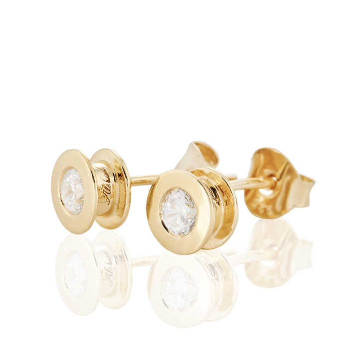 Älskad Earrings Gold dans le groupe Boucles d'oreilles / Boucles d'oreilles en or chez SCANDINAVIAN JEWELRY DESIGN (gp27)