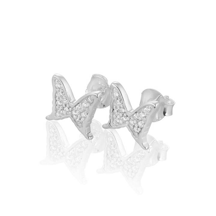 Petite papillion sparkling Earrings Silver dans le groupe Boucles d'oreilles / Boucles d'oreilles en argent chez SCANDINAVIAN JEWELRY DESIGN (s319)