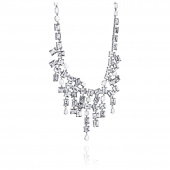 Crystal Rain Collier - Clear Collier Argent