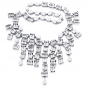 Crystal Rain Collier - Clear Collier Argent