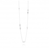Reflections Long Collier Argent