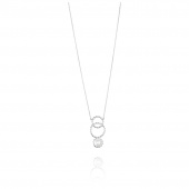 Twisted Orbit - Pearl Collier Argent