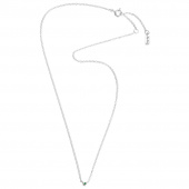 Micro Blink - Green Emerald Collier Argent 40-45 cm
