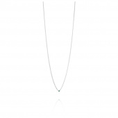 Micro Blink - Green Emerald Collier Argent 40-45 cm