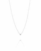 Crown & Stars Collier 0.19ct Or blanc