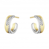 FUSION SMALL Boucle d'oreille Or Or blanc PAVÉ 0.18 CT