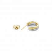 FUSION SMALL Boucle d'oreille Or Or blanc PAVÉ 0.18 CT