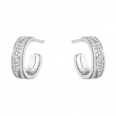 FUSION SMALL Boucle d'oreille Or blanc FULL PAVÉ 0.33 CT