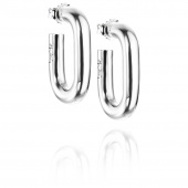 Chunky Hoops Boucle d'oreille Argent