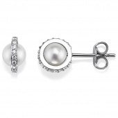 Little Day Pearl & Stars Boucle d'oreille Or blanc