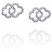 Clouds & Stars Boucle d'oreille Or blanc
