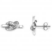 Love Knot & Stars Boucle d'oreille Or blanc