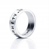 From Here To Eternity Stamped Bague Argent