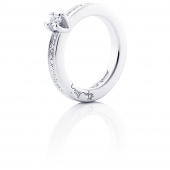 Heart To Heart 0.19 ct diamant Bague Or blanc